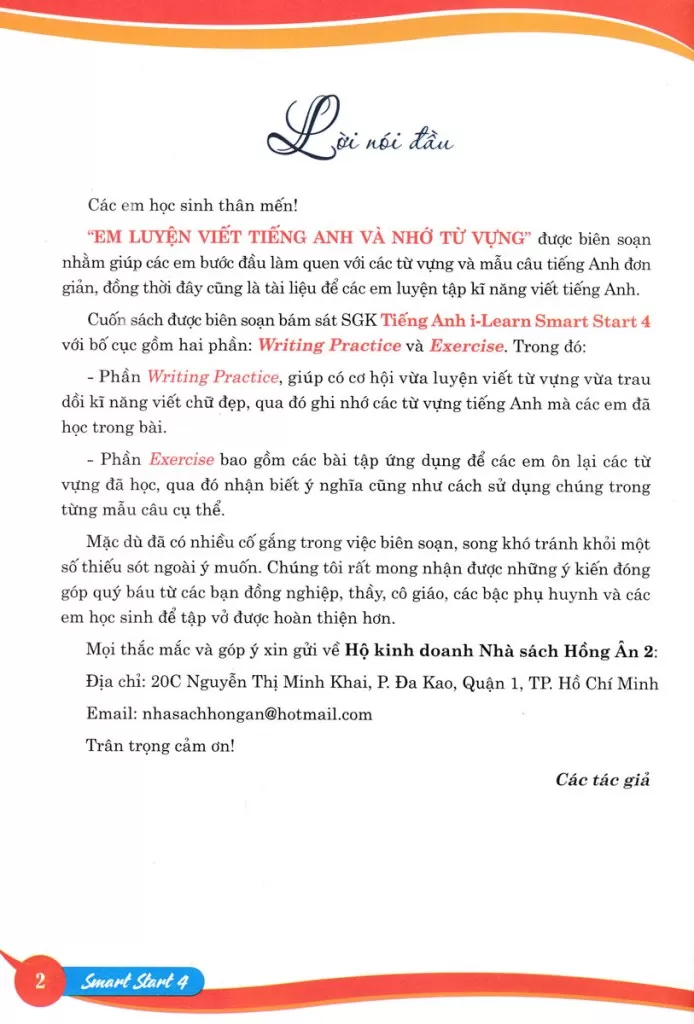 EM LUYỆN VIẾT TIẾNG ANH VÀ NHỚ TỪ VỰNG SMART START LỚP 4 (Bám sát SGK i-learn Smart Start)